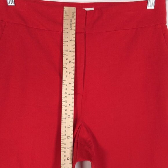 Boden Women’s Straight Wide Leg Trousers Pants Red Viscose Cotton R0249 Size 10R - Picture 4 of 12